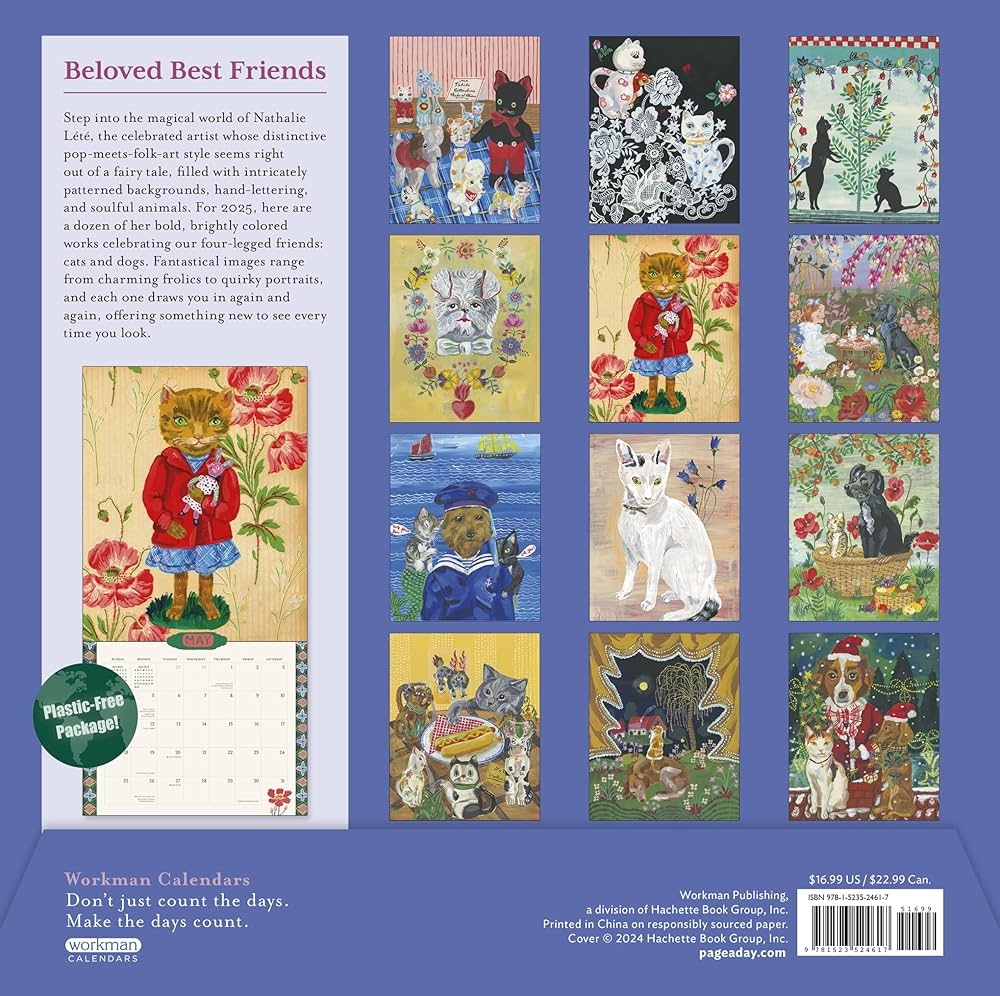 World Of Nathalie L t Wall Calendar 2025 My Best Friends L t Nathalie Workman Calendars 9781523524617 Amazon Books