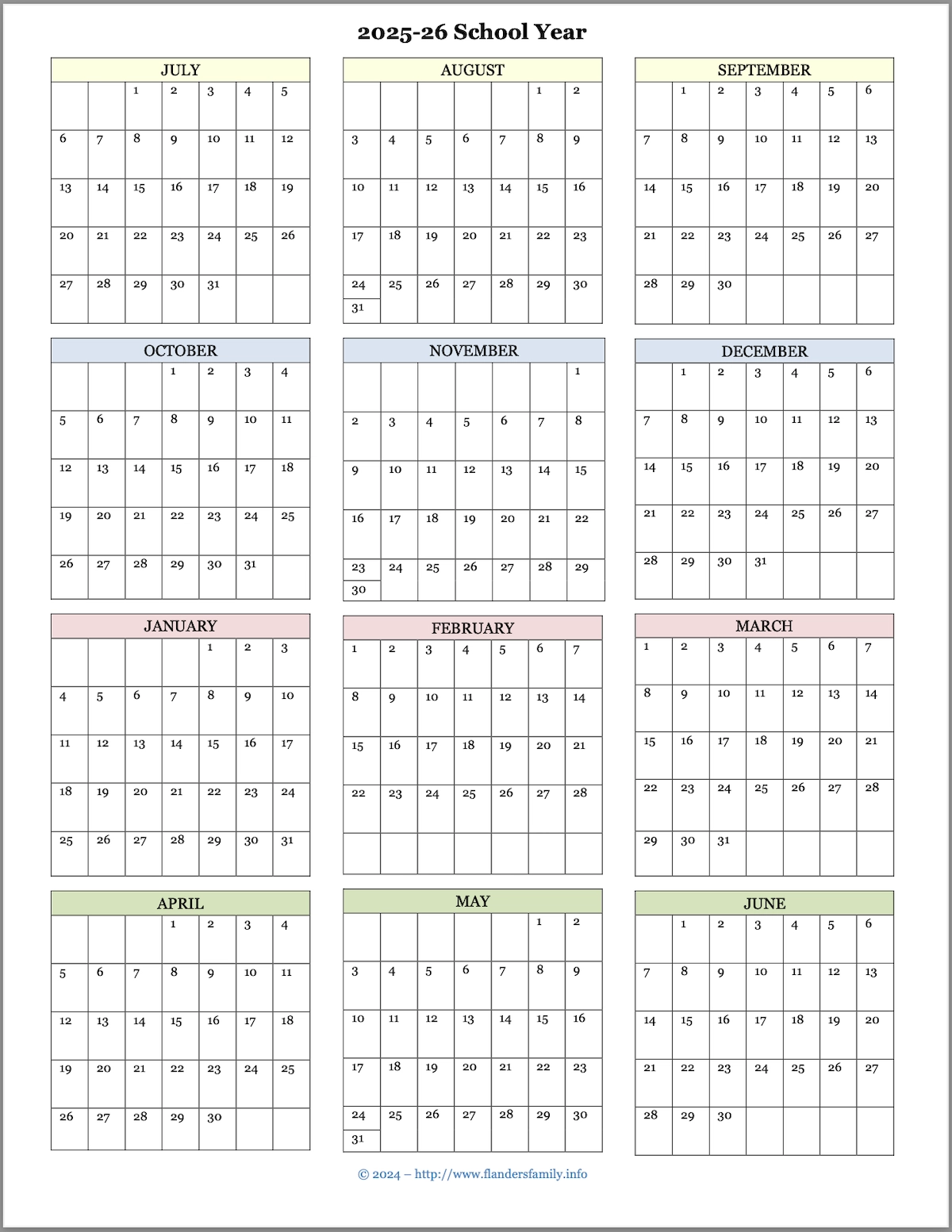 2025 Calendars Flanders Family Home Life 2025 Calendars Flanders Family Home Life