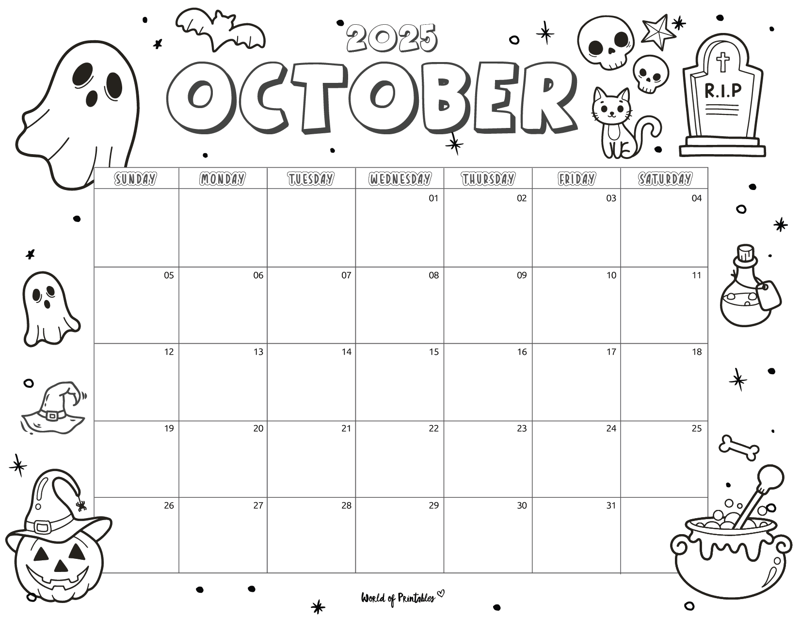 2025 Coloring Calendar Free Printables World Of Printables 2025 Coloring Calendar Free Printables World Of Printables