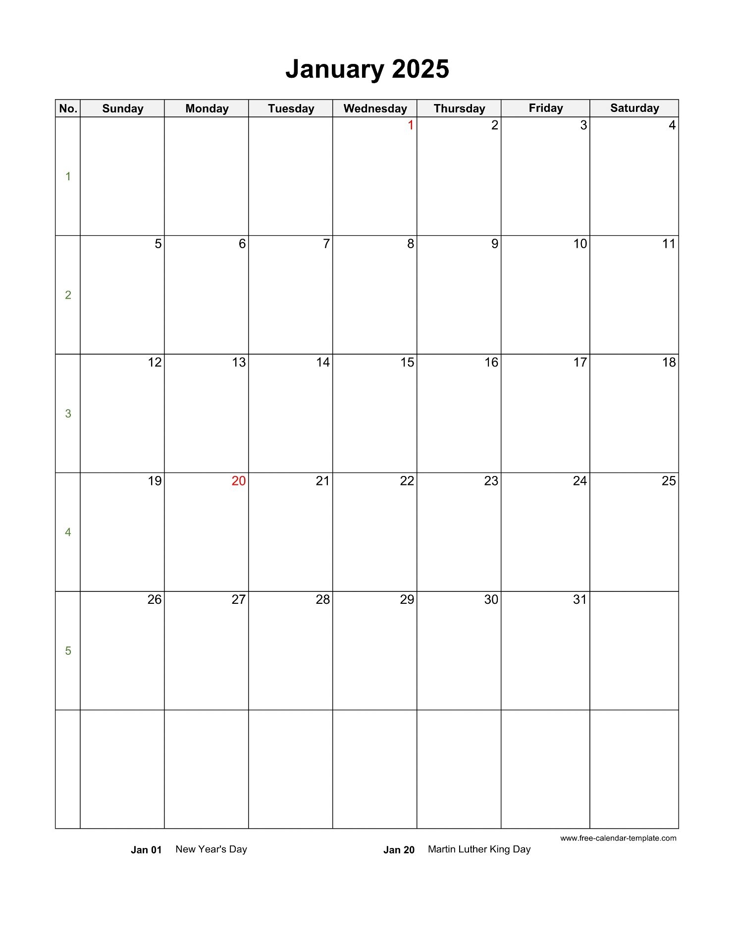 Blank Printable Calendar 2025 Word Blank Printable Calendar 2025 Word