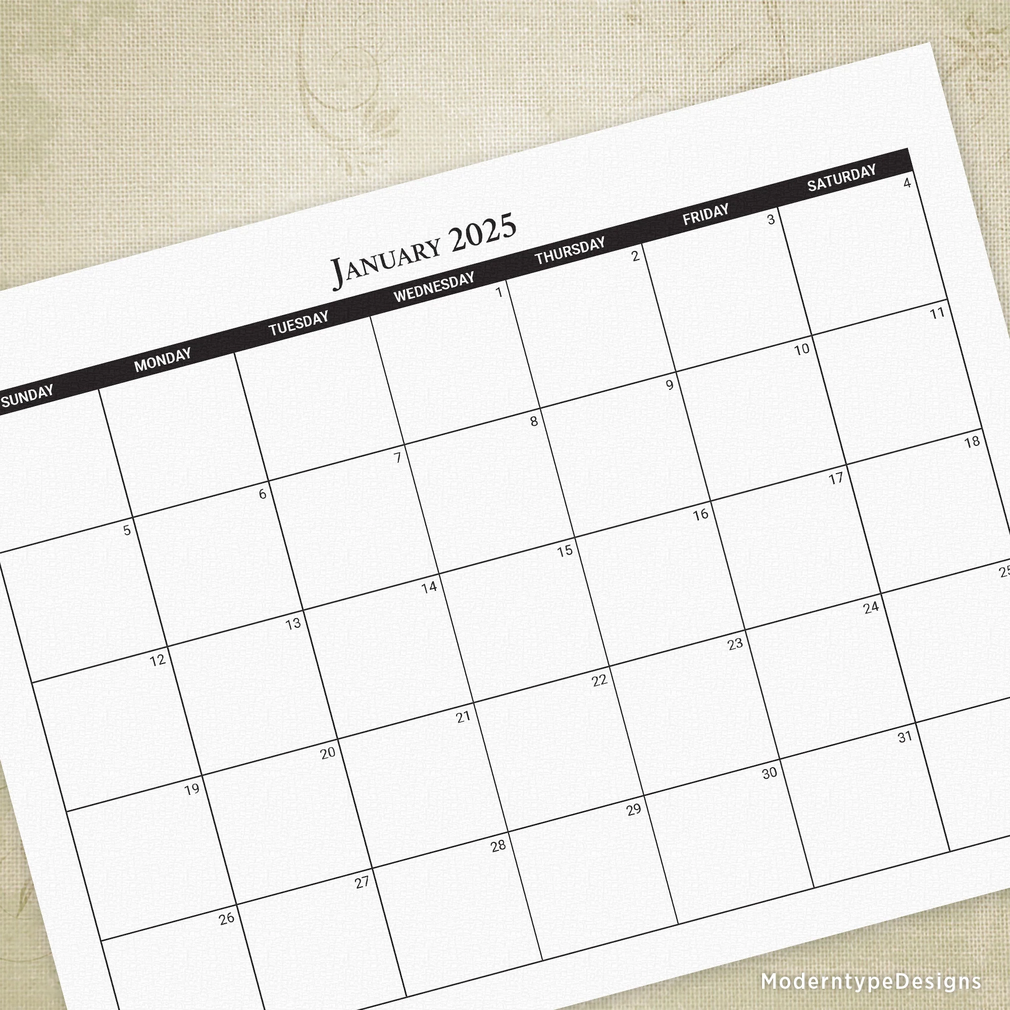 Blank 2025 Calendar For Each Month Blank 2025 Calendar For Each Month
