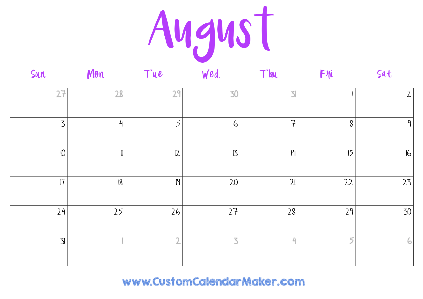 August 2025 Printable Calendar 23 Free Templates PDF Custom Calendar Maker August 2025 Printable Calendar 23 Free Templates PDF Custom Calendar Maker