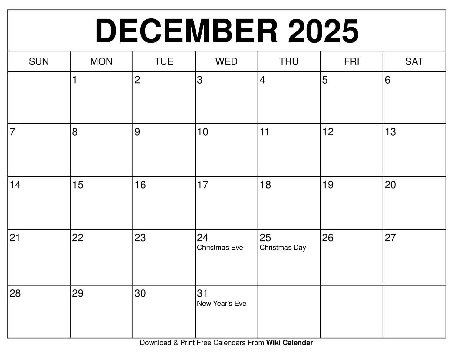 December 2025 Calendar Printable Templates More December 2025 Calendar Printable Templates More