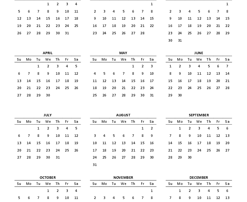 Download 2025 Free Printable Calendar Editable PDF Version