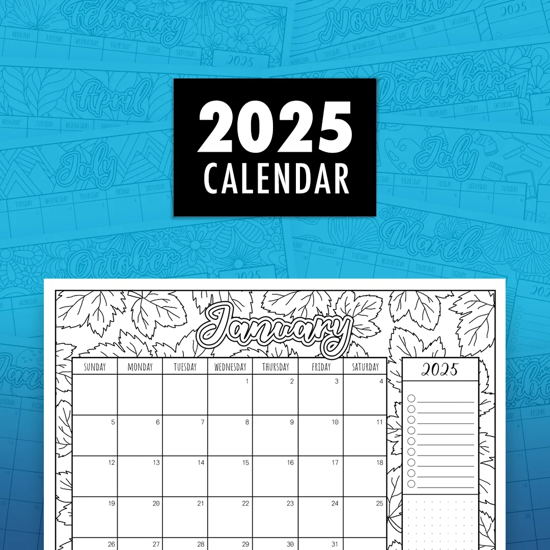 Free 2025 Printable Coloring Calendar By Sarah Renae Clark Free 2025 Printable Coloring Calendar By Sarah Renae Clark