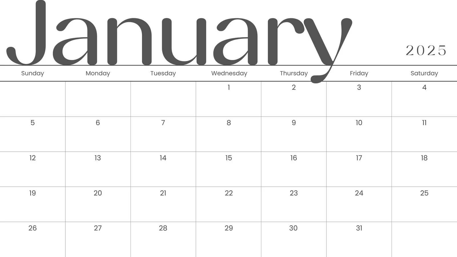 Free And Editable January 2025 Calendar Templates Canva Free And Editable January 2025 Calendar Templates Canva