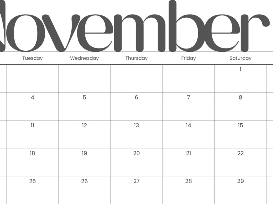 Free And Printable November 2025 Calendar Templates Canva