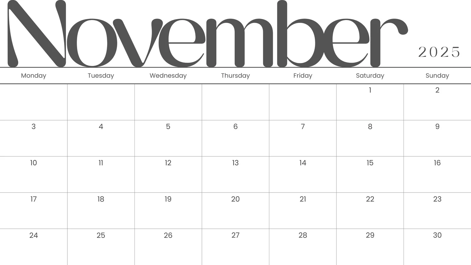 Free And Printable November 2025 Calendar Templates Canva Free And Printable November 2025 Calendar Templates Canva