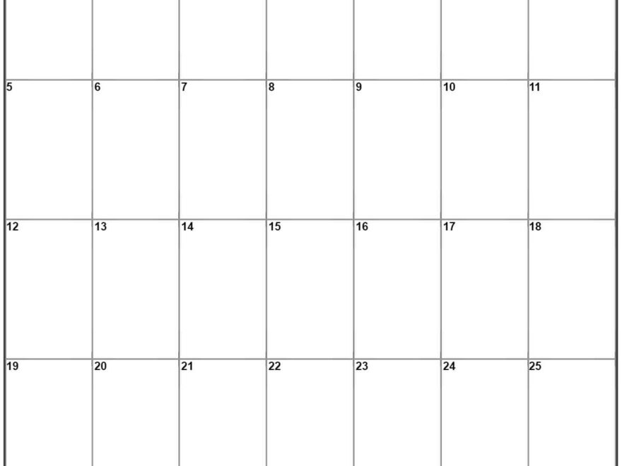 October 2025 Vertical Calendar Portrait