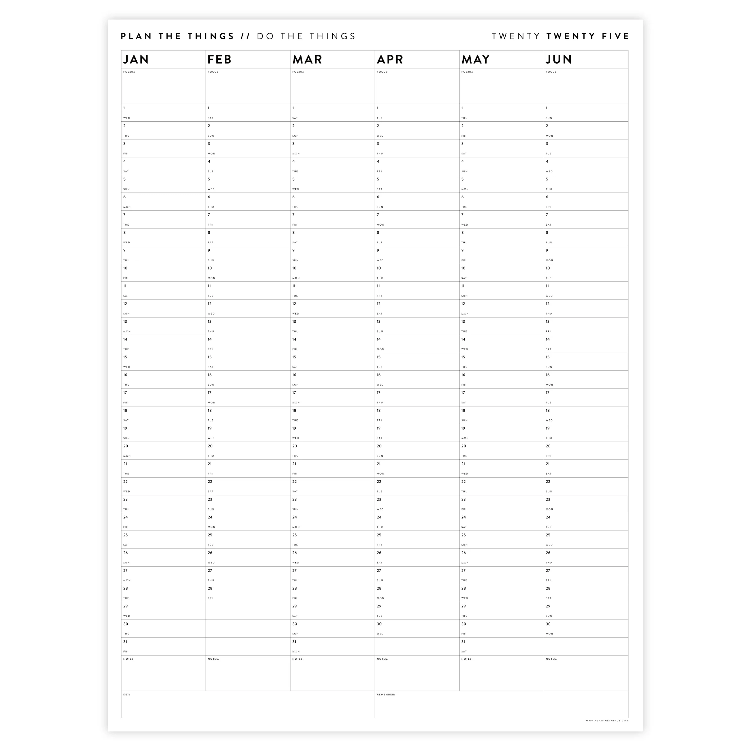 Blank Calendar Months 2025 Blank Calendar Months 2025