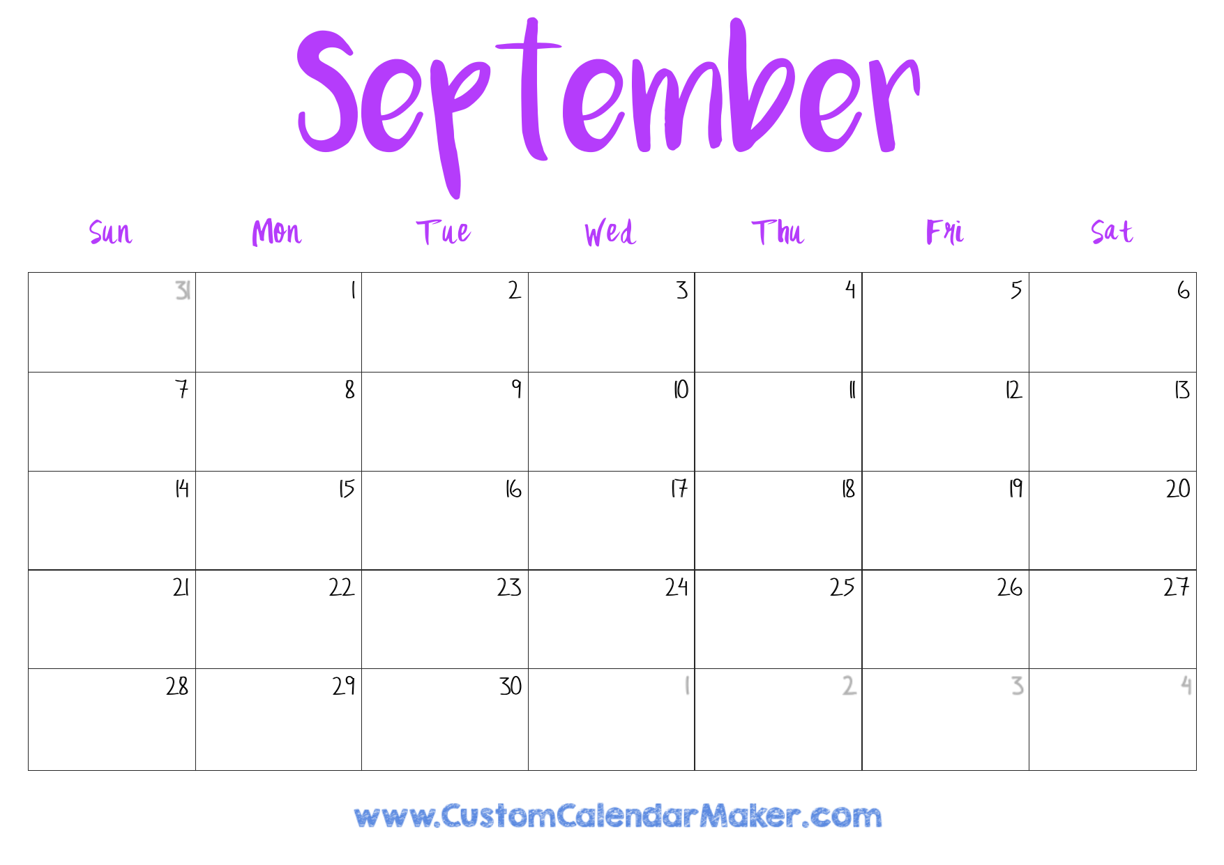 September 2025 Printable Calendar 23 Free Templates PDF Custom Calendar Maker September 2025 Printable Calendar 23 Free Templates PDF Custom Calendar Maker