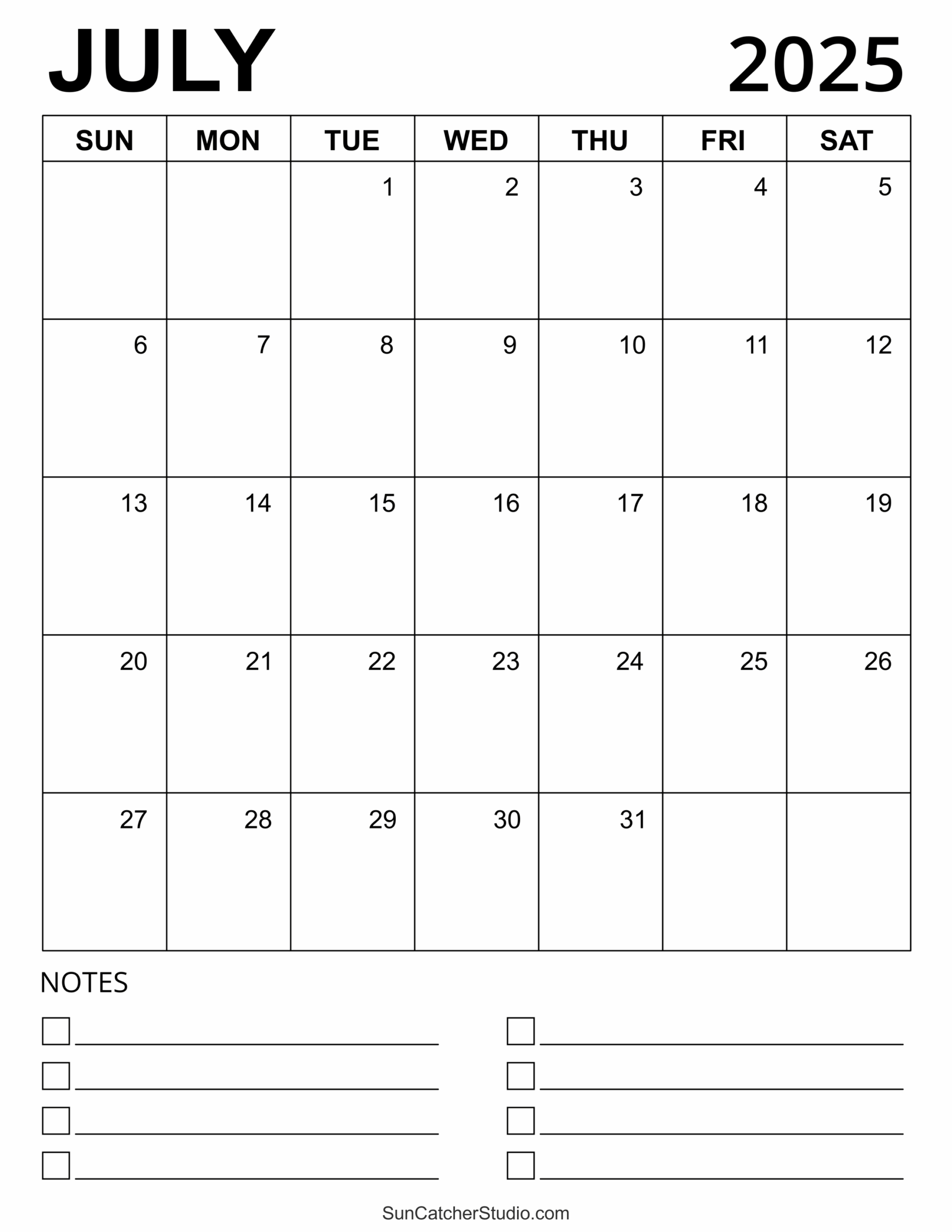July 2025 Calendar Free Printable Free Printables Monograms Design Tools Patterns DIY Projects